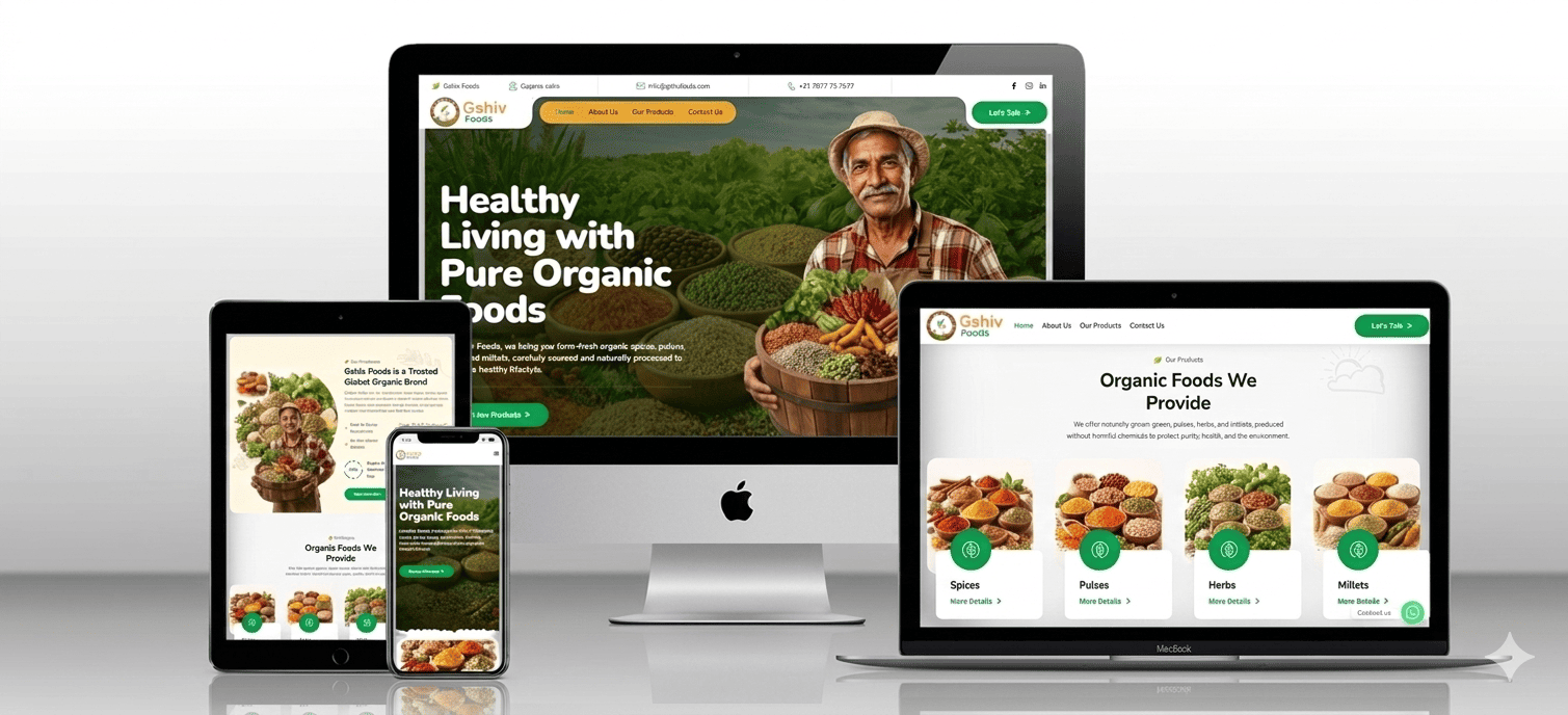 Gshiv Foods Website