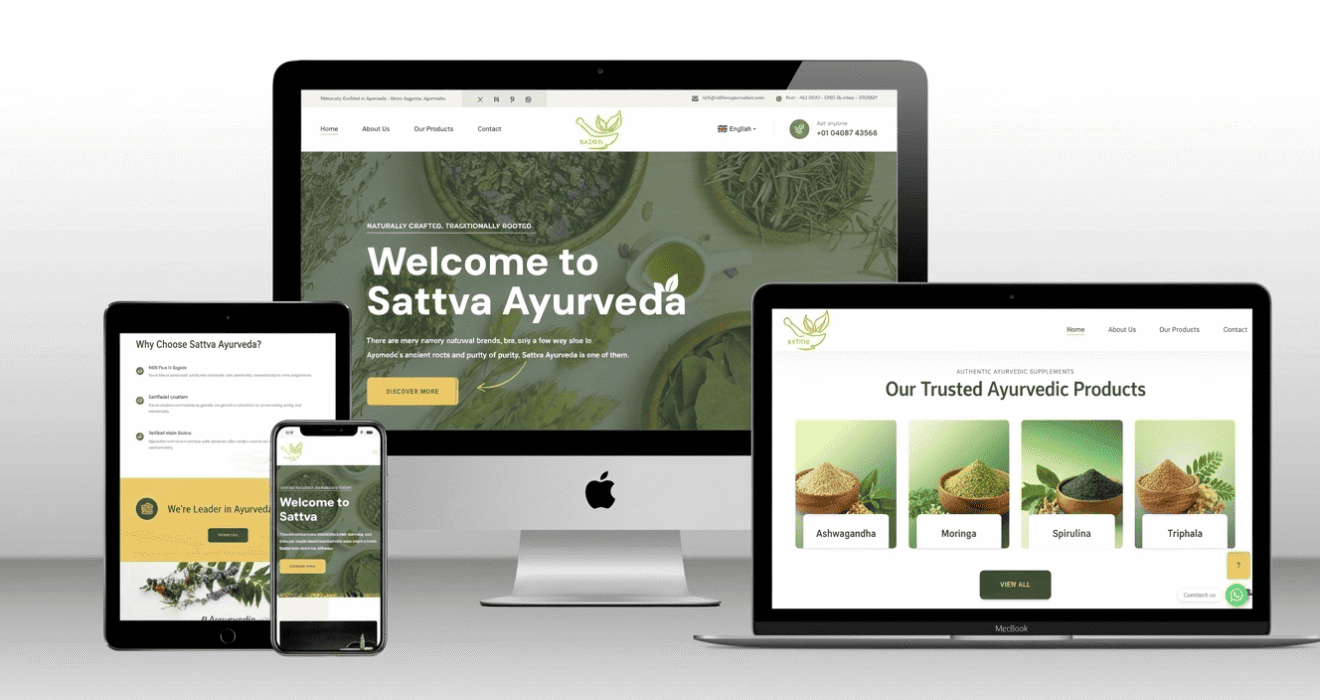 Sattva Ayurveda Website